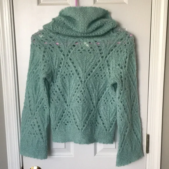Seafoam Wool Blend Knitted Sweater - Picture 8 of 12